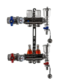Коллекторная группа 1"-3/4", 2 хода латунный корпус TIM 